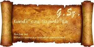 Ganóczy Szavéta névjegykártya